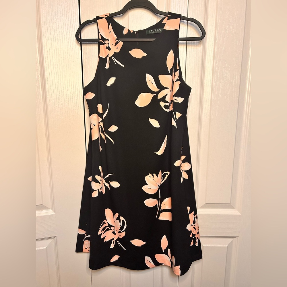 Lauren Ralph Lauren Women's Floral Print A-Line Sleeveless Midi Dress Size 12